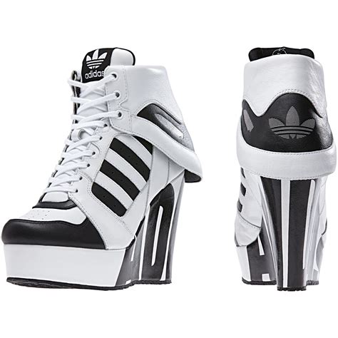 sneaker heels adidas|Adidas high heel wedge sneakers.